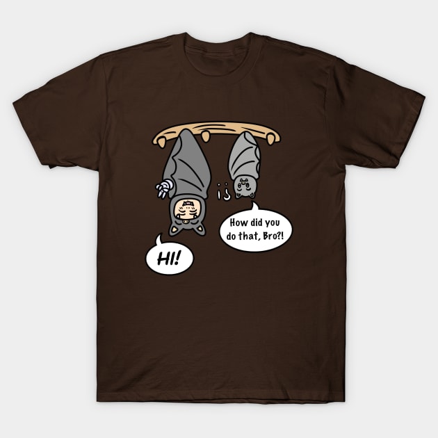 Cartoon boy bat cosplay T-Shirt by Andrew Hau